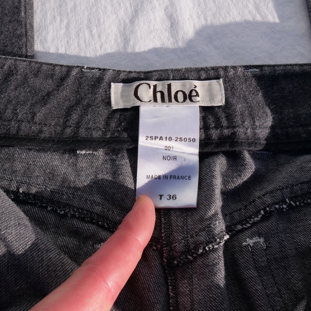 Y2K does 70s‎ Chloé grey 100% cotton made in France bootcut mid rise jeans - Picture 7 of 9